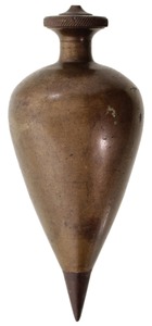 Unmarked: Early Turned Brass Plumb Bob