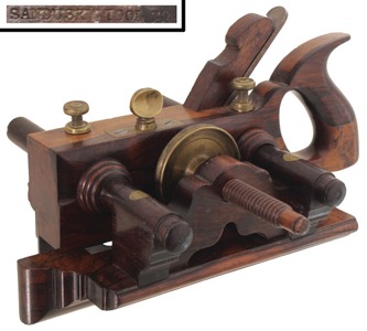 Sandusky Tool Company, Sandusky, Ohio, No. 140: Rare Centerwheel Rosewood Plow Plane