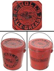 Independent Oil Company, Mansfield, Ohio: Original Can & Top Scholls Axle Grease