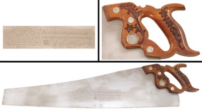 E.C. Atkins & Company, Indianapolis, Indiana, No. 69: "Rex" Brand 7 Point 26" Crosscut Saw