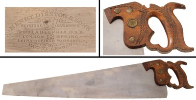 Henry Disston & Sons, Philadelphia, Pennsylvania, No. 12: "London Spring Steel Crosscut Saw