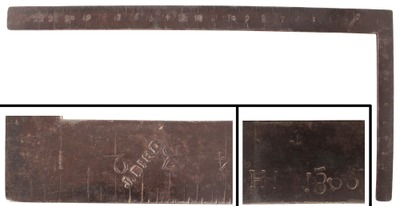 Unmarked: Early Hand Stamped Framing Square