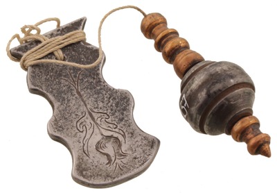 Unmarked: 18th Century Form Copper & Iron Plumb Bob