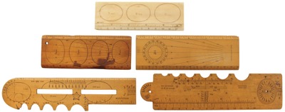 Kirk Brothers, London, England: Set Of Five Clean Opthalmalogic Rules