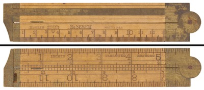 Stanley Rule & Level, No. 36 1/2 EM: Rare One-Foot Caliper Folding Rule