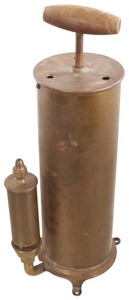 Unmarked: Ship's Brass Pump Type Steam Whistle