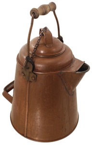 Unmarked: Solid Copper "Camp" Coffee Pot