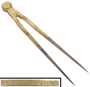 Unmarked: Pair Of Early Brass & Iron Dividers