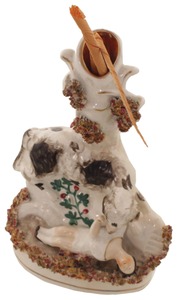 Unmarked: Staffordshire Potter "Spill" Holder
