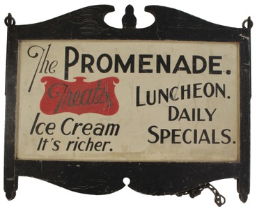 The Promenade, New Haven, Connecticut: Orig. Dbl. Sided Sig For Ice Cream/Restau