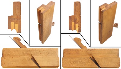 C. Warren, Nashua, New Hampshire: Superb Pair Of Dbl. Boxed Bead Molding Planes