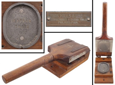 T. Mills & Brother, Philadelphia, Pennsylvania: Massive Oak Body Lollipop Maker