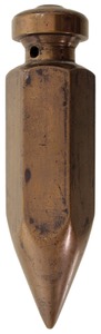 Unmarked: Massive Hexagonal Form Plumb Bob