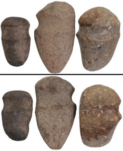 Unmarked: Coll. Of Three Nativ Amer. Axe Heads