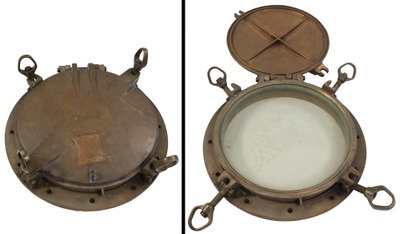 Unmarked: Massive Brass Ship's Porthole