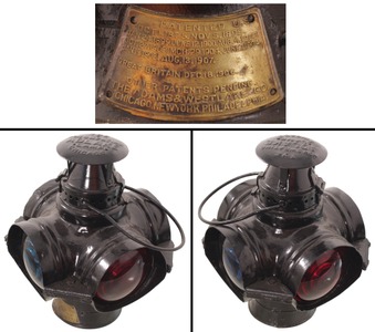Adlake, Chicago, Illinois: Quadruple Globe Railroad Lantern