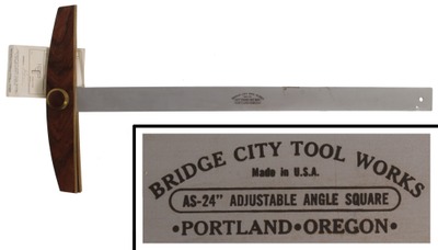 Bridge City Tool Company, Portland, Oregon, No. AS-24: Adjustable Angle Square