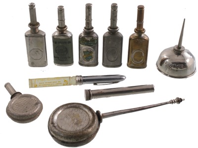 Assorted Makers: Lot Of Ten Small Size Oil Cans