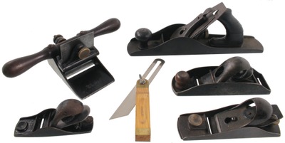 Stanley Rule & Level: Lot Of Five Asst. Woodworking Plane