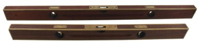 Stanley Rule & Level: Two Brass Bound Mahogany Levels