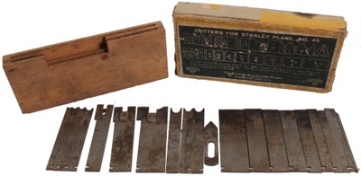 Stanley Rule & Level: Orig. Dbl. Box Of Cutting Irons