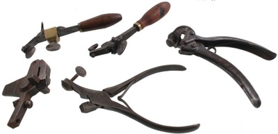 Assorted Makers: Five Early Type Saw Sets
