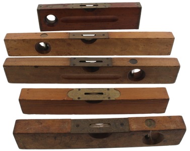 Assorted Makers: Five Extra Clean Small Wooden Levels