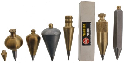 Assorted Makers: Lot Of Seven Unused Plumb Bobs