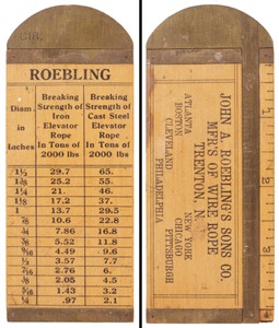 John A. Roebling, Trenton, New Jersey: Roebling Advertising Rope Caliper
