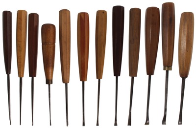 C. Maiers, Newark, New Jersey: Wkg. Set Of 14 Clean Carving Tools