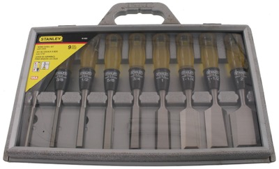 Stanley Tools: Unused Set Of Nine "Professional" Chisels