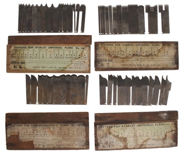 Stanley Rule & Level: Set Of No. 55 Plane Cutting Irons