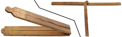 Unmarked: Unus. B'wood Multi Angle Folding Rule