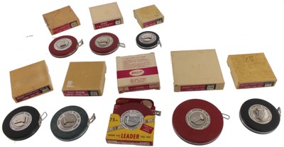 Lufkin Rule Company, Saginaw, Michigan: Lot Of 8 Original Box Tape Measures