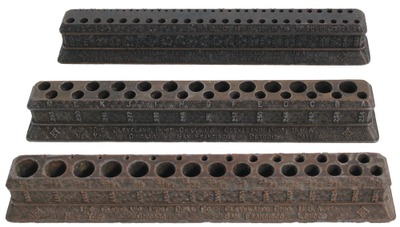 Cleveland Twist Drill Company, Cleveland, Ohio: Full Set Of Three Drill Stands
