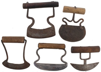 Assorted Makers: Five Hand Forged Kitchen Choppers