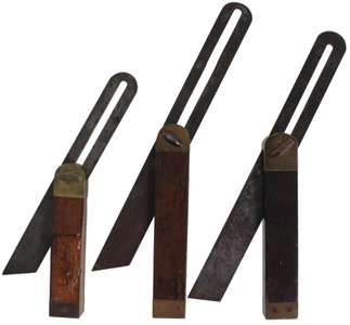 Assorted Makers: Three Early Maker Sliding "T" Bevels