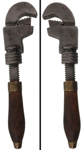George B. Phillips, Albany, New York: 7" Screw Adjust Pipe Wrench