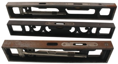 L.S. Starrett Company, Athol, Massachusetts: Three Clean Cast Iron Level