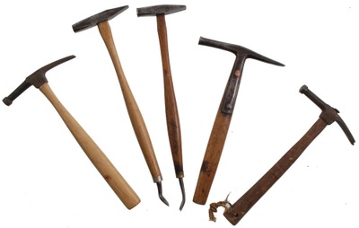 Assorted Makers: Lot Of Five Clean Saddler's Hammer