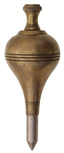 Unmarked: Early Turned Brass Plumb Bob