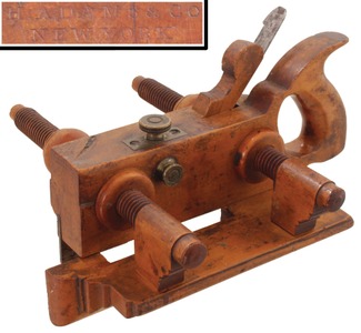 H. Adams & Company, New York, New York: Handled Boxwood Plow Plane
