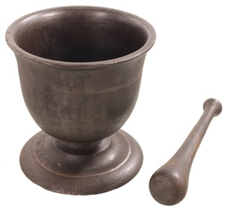 Unmarked: Massive Cast Iron 8" Mortar & Pestle