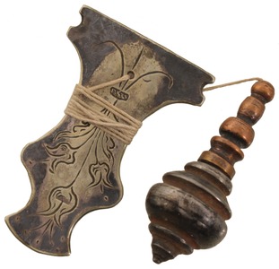 Unmarked: 18th Century Form Copper & Iron Plumb Bob