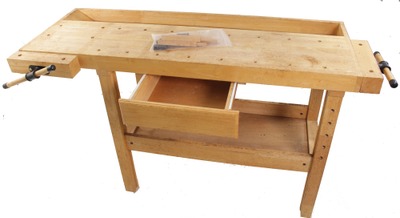 Unmarked: Later Type Cabinet Maker's Work Bench