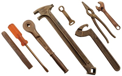 Assorted Makers: Lot Of Eight Brass & Beryllium Tools