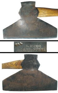 R. King, Canton, Connecticut: Massive 13 1/2" Edge Broad Axe