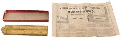 Chapin-Stephens Company, Pine Meadow, Connecticut, No. 036: Patent Inclinometer Folding Rule