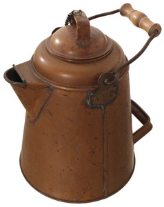 Unmarked: Solid Copper "Camp" Coffee Pot