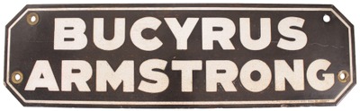 Bucyrus Foundry & Manufacturing Company, Milwaukee, Wisconsin: Ca. 1933 Ceramic Advertising Sign